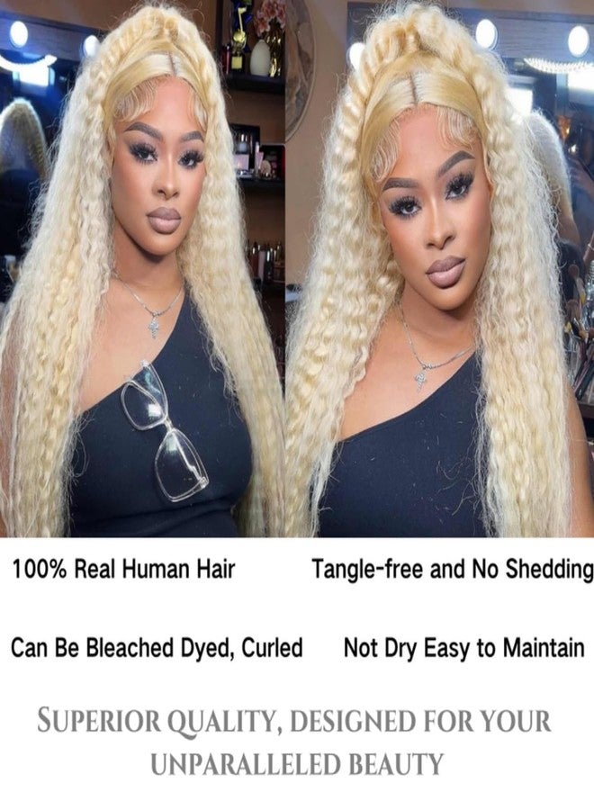 HC 12A 613 Blonde Deep Wave Human Hair Bundles 22Inch 100% Unprocessed Brazilian Virgin Hair Extensions, Soft Double Weft Weave Curly Deep Wave Bundles Human Hair for Women (22inch) - Image 4